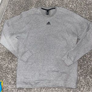 Adidas Men's Heather Gray Crewneck Sweater